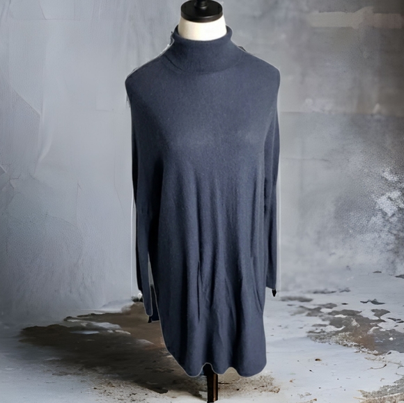 Soft Suroundings Oversize Turtltleneck Sweater Wool Angora Kangaroo Pocket SP - Picture 5 of 13